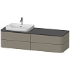 Картинка анонса товара «тумба под раковину duravit happy d.2 plus hp4973l9292 подвесная 160 см серый камень»
