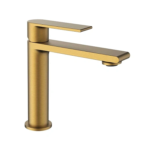 Смеситель для раковины Vincea Vogue VBF-1V1BG брашированное золото Смеситель для раковины Vincea Vogue VBF-1V1BG брашированное золото