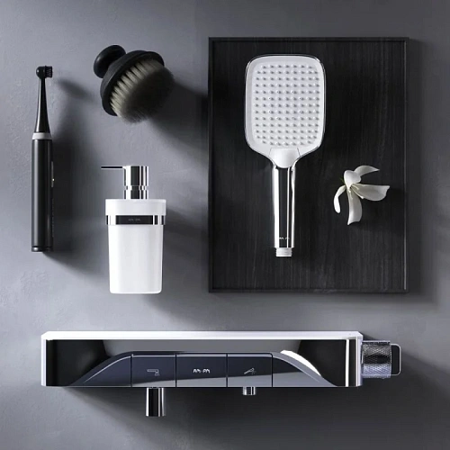 Смеситель для ванны AM.PM Func F8F10500 кнопочный с полкой, хром Смеситель для ванны AM.PM Func F8F10500 кнопочный с полкой, хром