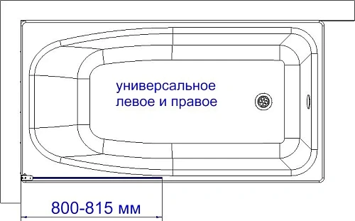 Шторка на ванну DIWO Коломна 4GW007 распашная, 80x150 507509 Шторка на ванну DIWO Коломна 4GW007 распашная, 80x150 507509