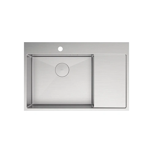 Кухонная мойка Lemark KEZADRA 780L из нержавеющей стали, с крылом (чаша слева), сталь 9937149 Кухонная мойка Lemark KEZADRA 780L из нержавеющей стали, с крылом (чаша слева), сталь 9937149