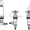 Смеситель для раковины Boheme CRYSTAL бронза (двуручковый) 317-CRST на 3 отверстия Смеситель для раковины Boheme CRYSTAL бронза (двуручковый) 317-CRST на 3 отверстия
