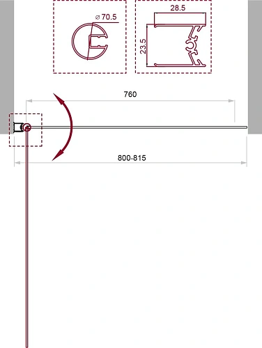 Шторка на ванну BelBagno UNO-V-1-80/150-C-Cr Шторка на ванну BelBagno UNO-V-1-80/150-C-Cr