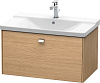 Картинка анонса товара «тумба под раковину duravit brioso br402101052 подвесная 82 см европейский дуб»