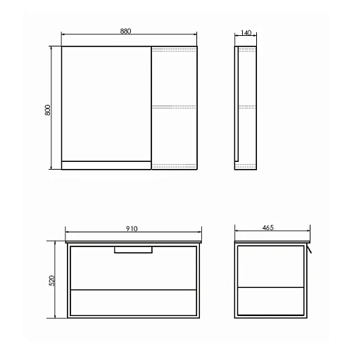 Зеркальный шкаф Comforty Бонн 90 00-00001951 дуб дымчатый Зеркальный шкаф Comforty Бонн 90 00-00001951 дуб дымчатый