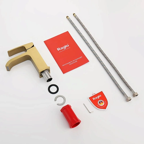 Смеситель для раковины Raglo R02.10.03, золотой сатин Смеситель для раковины Raglo R02.10.03, золотой сатин