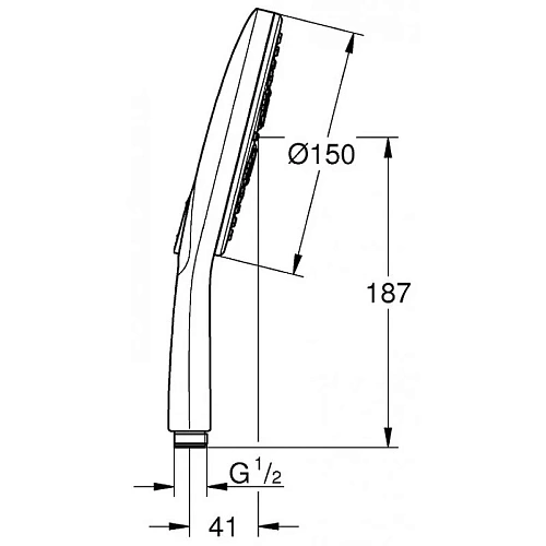 Душевая лейка GROHE Rainshower SmartActive 150, 3 вида струй, 9,5 26590000 Душевая лейка GROHE Rainshower SmartActive 150, 3 вида струй, 9,5 26590000