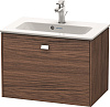 Картинка анонса товара «тумба под раковину duravit brioso br401001021 подвесная 62 см орех темный»