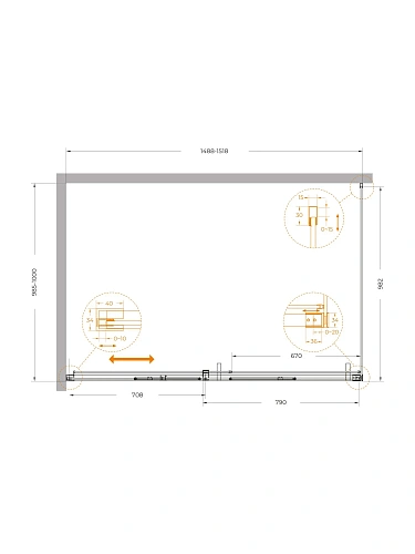 Душевой уголок CEZARES PLANE-AH-1-150/100-C-CR 150x100 см Душевой уголок CEZARES PLANE-AH-1-150/100-C-CR 150x100 см
