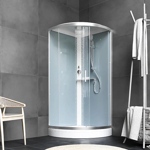 Душевая кабина AM.PM X-Joy W88C-401-090WT 90x90, четверть круга, профиль белый, стекло прозрачное Душевая кабина AM.PM X-Joy W88C-401-090WT 90x90, четверть круга, профиль белый, стекло прозрачное