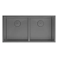 Кухонная мойка Lemark PRORAN 900 с двумя чашами из нержавеющей стали, графит 9936139 Кухонная мойка Lemark PRORAN 900 с двумя чашами из нержавеющей стали, графит 9936139