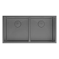 Кухонная мойка Lemark PRORAN 900 с двумя чашами из нержавеющей стали, графит 9936139 Кухонная мойка Lemark PRORAN 900 с двумя чашами из нержавеющей стали, графит 9936139