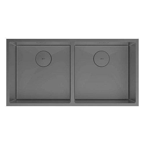 Кухонная мойка Lemark PRORAN 900 с двумя чашами из нержавеющей стали, графит 9936139 Кухонная мойка Lemark PRORAN 900 с двумя чашами из нержавеющей стали, графит 9936139