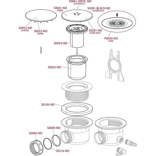 Сифон для поддона Alcaplast A49B, белый Сифон для поддона Alcaplast A49B, белый