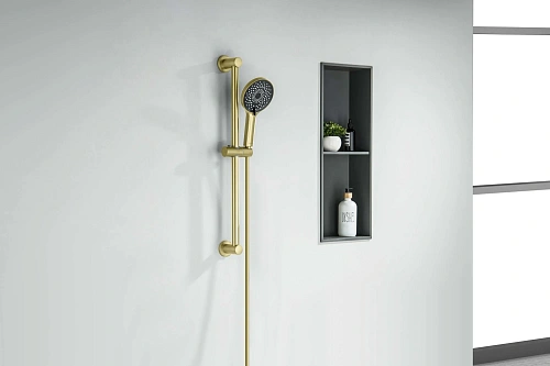Душевой гарнитур Aquatek Лугано AQ2022BG золото шлифованное Душевой гарнитур Aquatek Лугано AQ2022BG золото шлифованное