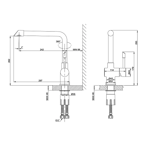 Смеситель для кухни Lemark Expert LM5074S, матовый Смеситель для кухни Lemark Expert LM5074S, матовый