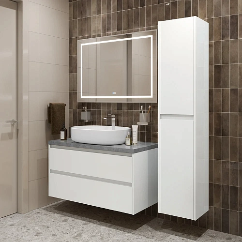 Тумба со столешницей и раковиной BelBagno KRAFT 100 kraft100bo-kepmgl-1084-set подвесная KRAFT100BO-KEPMGL-1084-SET Тумба со столешницей и раковиной BelBagno KRAFT 100 kraft100bo-kepmgl-1084-set подвесная KRAFT100BO-KEPMGL-1084-SET
