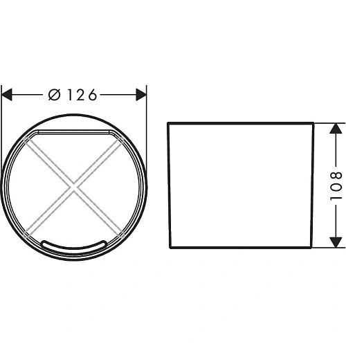 Стакан Hansgrohe WallStoris, для крепления на штангу 27921670, матовый черный Стакан Hansgrohe WallStoris, для крепления на штангу 27921670, матовый черный
