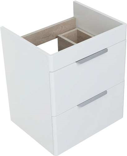 Тумба под раковину Aquanet Ирис new 50 белый глянец (2 ящика) 00310143 Тумба под раковину Aquanet Ирис new 50 белый глянец (2 ящика) 00310143