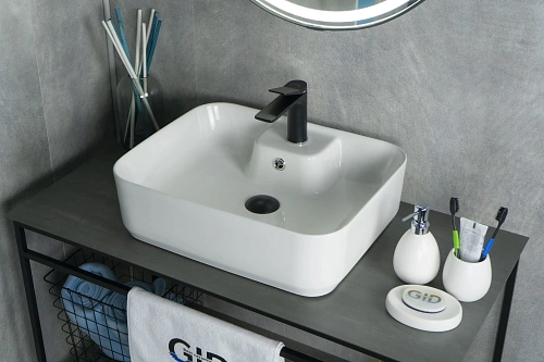 Раковина Gid N9445 51155 накладная белая 52x41.5x15 Раковина Gid N9445 51155 накладная белая 52x41.5x15