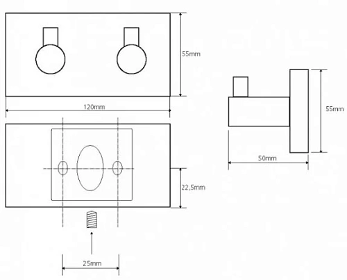Крючок Bemeta BETA 132405202 Крючок Bemeta BETA 132405202