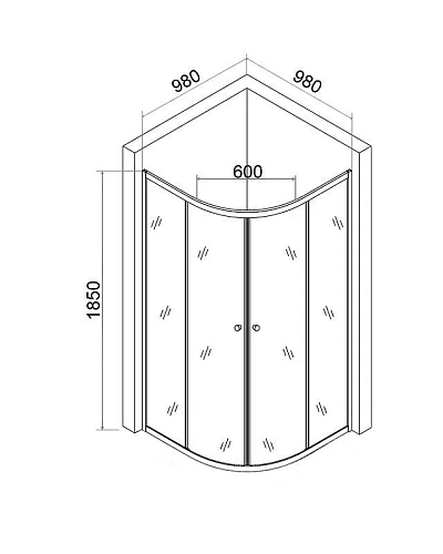 Душевой уголок Agger A01-100TCR/G без поддона 100х100, стекло прозрачное Душевой уголок Agger A01-100TCR/G без поддона 100х100, стекло прозрачное