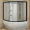 Душевой бокс Radomir Калифорния 1-04-6-0-5-0810 каркас, слив-перелив автомат, стекло прозрачное, функция Пар, FM-приемник, освещение, вентиляция, профиль черный