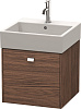 Картинка анонса товара «тумба под раковину duravit brioso br405201021 подвесная 48 см орех темный»