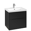 Картинка анонса товара «тумба под раковину villeroy &amp; boch subway 3.0 с подсветкой volcano black / volcano black c576l1vl»
