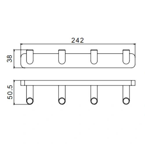 Крючок Raglo R320.054 четверной, хром Крючок Raglo R320.054 четверной, хром