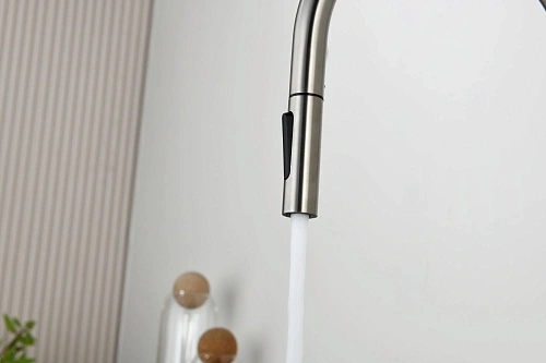 Смеситель для кухни AQUAme Cucina AQM9901BN с выдвижным изливом,никель шлифованный Смеситель для кухни AQUAme Cucina AQM9901BN с выдвижным изливом,никель шлифованный