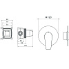 Смеситель для душа Aquatek Бетта AQ1166BGM черный хром шлифованный, встраиваемый Смеситель для душа Aquatek Бетта AQ1166BGM черный хром шлифованный, встраиваемый