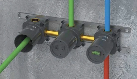 Скрытая часть смесителя Remer WBOX97D2 на 2 выхода Скрытая часть смесителя Remer WBOX97D2 на 2 выхода