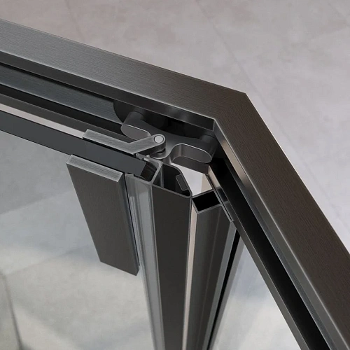 Душевой уголок CEZARES RELAX-304-P-1-100-C-GM 100x100см стекло прозрачное, профиль оружейная сталь Душевой уголок CEZARES RELAX-304-P-1-100-C-GM 100x100см стекло прозрачное, профиль оружейная сталь