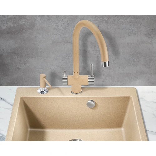 Смеситель для кухни Milacio Ultra ( MCU.554.BG ) бежевый Смеситель для кухни Milacio Ultra ( MCU.554.BG ) бежевый
