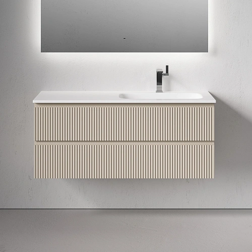 Тумба под раковину SANCOS Snob SNR120RCE R правая 1195х445х500 Beige Soft подвесная Тумба под раковину SANCOS Snob SNR120RCE R правая 1195х445х500 Beige Soft подвесная