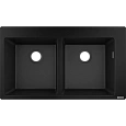 Кухонная мойка Hansgrohe S51 S510-F770 370/370 43316170, черный графит встраиваемая Кухонная мойка Hansgrohe S51 S510-F770 370/370 43316170, черный графит встраиваемая