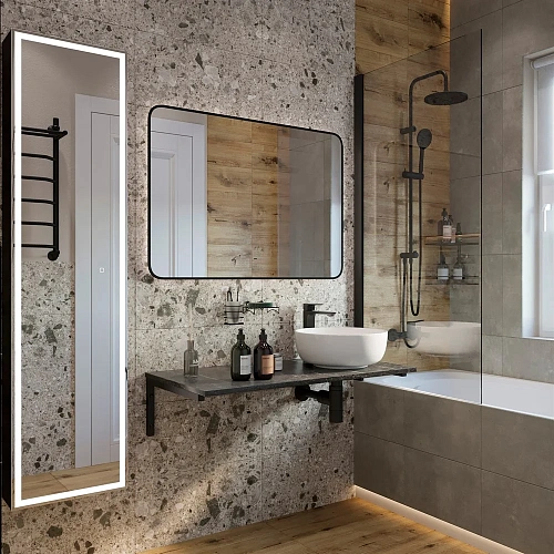 Комплект мебели DIWO Элиста 100 чёрный мрамор, с раковиной Moduo 40 RING (комплект, гарнитур) 555470 Комплект мебели DIWO Элиста 100 чёрный мрамор, с раковиной Moduo 40 RING (комплект, гарнитур) 555470