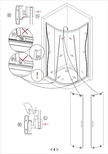 Душевой уголок Taliente 90x90x195см, четверть круга, раздвижной, прозр.стекло 6мм, черный профиль TA-09091-1CB Душевой уголок Taliente 90x90x195см, четверть круга, раздвижной, прозр.стекло 6мм, черный профиль TA-09091-1CB