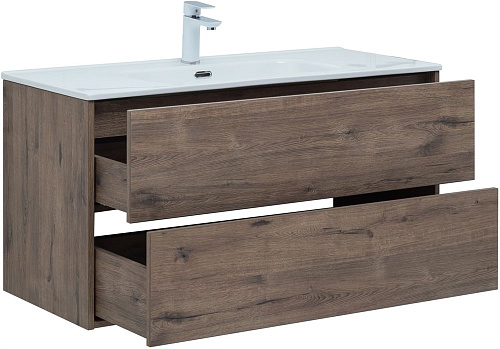 Тумба под раковину Aquanet Lino 100 (Flat) дуб веллингтон 00287545 Тумба под раковину Aquanet Lino 100 (Flat) дуб веллингтон 00287545