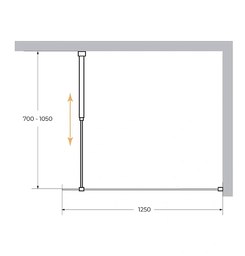 Душевая перегородка CEZARES LIBERTA-L-1-125-C-NERO 125см стекло прозрачное, профиль черный Душевая перегородка CEZARES LIBERTA-L-1-125-C-NERO 125см стекло прозрачное, профиль черный