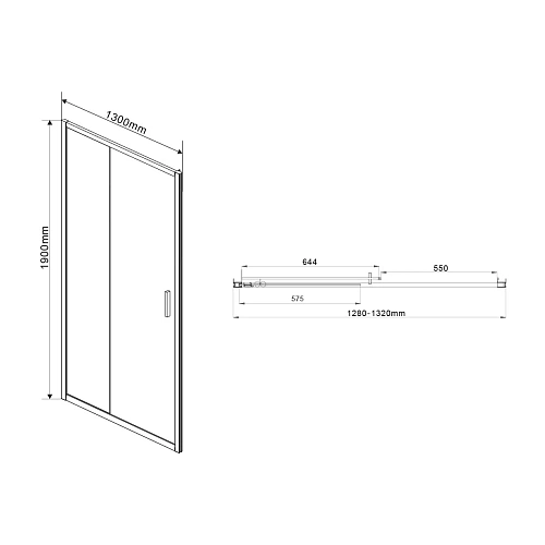 Душевая дверь Vincea Garda VDS-1G130CLG, 1300, брашированное золото, стекло прозрачное Душевая дверь Vincea Garda VDS-1G130CLG, 1300, брашированное золото, стекло прозрачное