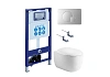 Комплект унитаза SET Aquatek АЛЬТАИР cm-068 4в1 с инсталляцией, креплением, клавишей смыва и сиденьем микролифт