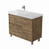 Тумба под раковину Aquanet Nova Lite 2.0 100 00346348 напольная, дуб рустикальный, левая