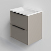 Тумба с раковиной La Fenice SIMPLA TWIN Cappuccino 100 NFNC-01-SIM-C-100-2-3-100 бежевая матовая