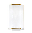 Детальная картинка товара «душевой уголок niagara nova ng-6405-08 gold (90x90x195) трапеция, дверь распашная 64050811gold»