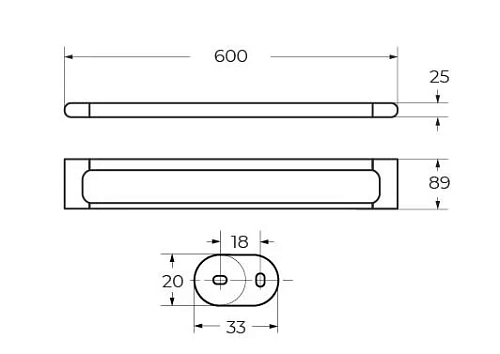 Полотенцедержатель Art&Max Platino AM-E-3924AL 50 см Полотенцедержатель Art&Max Platino AM-E-3924AL 50 см