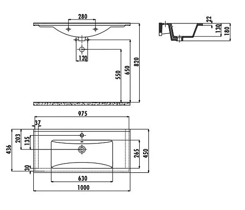 Раковина Creavit Su SU100-00AM00E-0000 антрацит 100 см Раковина Creavit Su SU100-00AM00E-0000 антрацит 100 см