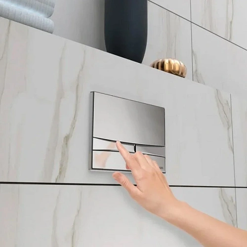 Инсталляция для унитаза BERGES NOVUM с кнопкой смыва, F2 матовый хром 040252 Инсталляция для унитаза BERGES NOVUM с кнопкой смыва, F2 матовый хром 040252