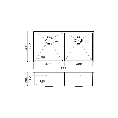 Кухонная мойка Omoikiri Taki 86-2-U/IF-LG нерж.сталь/светлое золото 4993792 Кухонная мойка Omoikiri Taki 86-2-U/IF-LG нерж.сталь/светлое золото 4993792